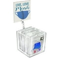thumbnail image 5 of 6" Deluxe Clear Acrylic Square Cube Bin for Counter, 4-Pack, 5 of 6