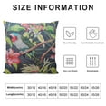 thumbnail image 6 of Nawypu  Tropical Tree Throw Pillow Cover Flowers Hibiscus Blooming Strelitzia Protea Palm Leaves Parrot Ara Toucan Decorative Square Pillow Case for Home Bedroom Living Room Cover 2pc, 6 of 6
