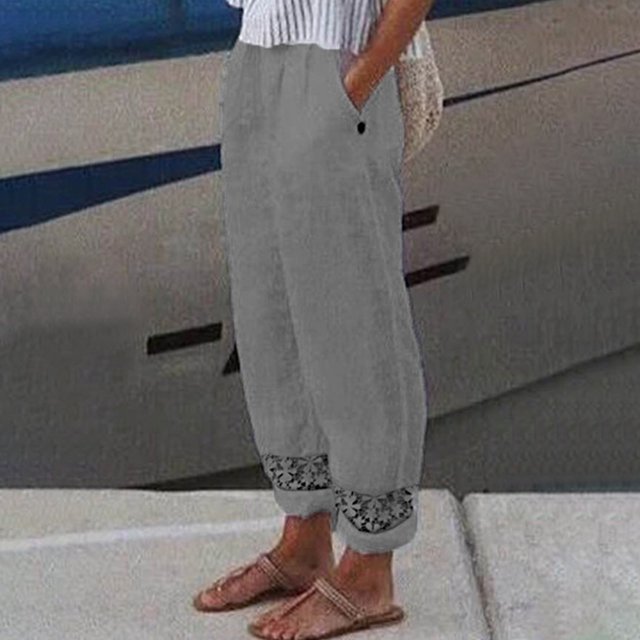 YDLCAFD Capri Pants For Women Women Buttons Solid Pants High Waisted Wide Leg Pants Fashion Drawstring Elastic Trousers Comfy Straight Leg Long Pants With Pockets