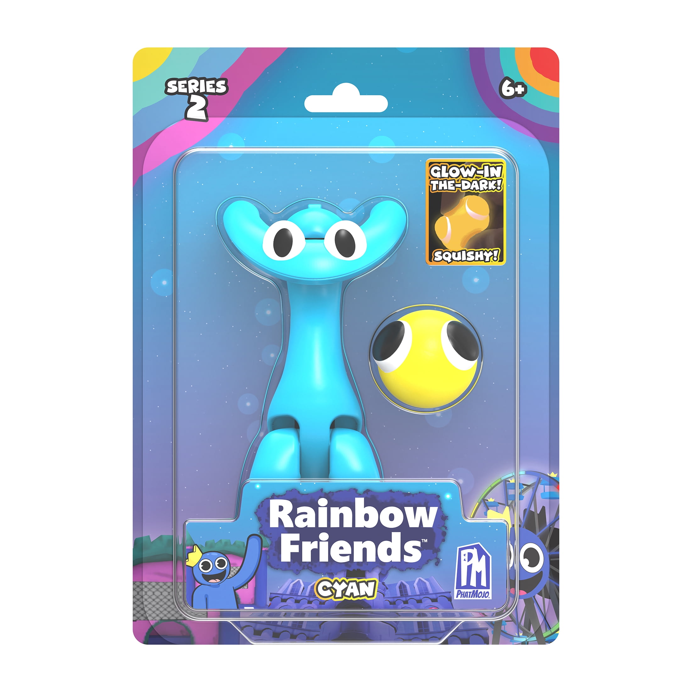 Free Shipping! PhatMojo Rainbow Friends 4-Pack Minifigure Set Neon