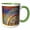 Green/White, variant on 3drose, Count down to the New Year Hour Glass and Clock Blue, 11oz Mug