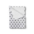 thumbnail image 2 of Vintage Soft Flannel Fleece Throw Blanket, Diagonal Pattern Squares with Repetitive Spring Flower Motifs, Cozy Plush for Indoor and Outdoor Use, 50" x 60", Grey Grey White, by Ambesonne, 2 of 5