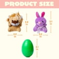 thumbnail image 5 of JOYIN 12 Pcs Prefilled Easter Eggs of Mini Stuffed Animal Plush Toys Easter Basket Stuffer for Kids Easter Egg Hunt Filler Stuffer, 5 of 7