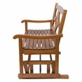 thumbnail image 5 of Shine Company Traditional Hardwood Patio Porch Glider Bench in Black, 5 of 7