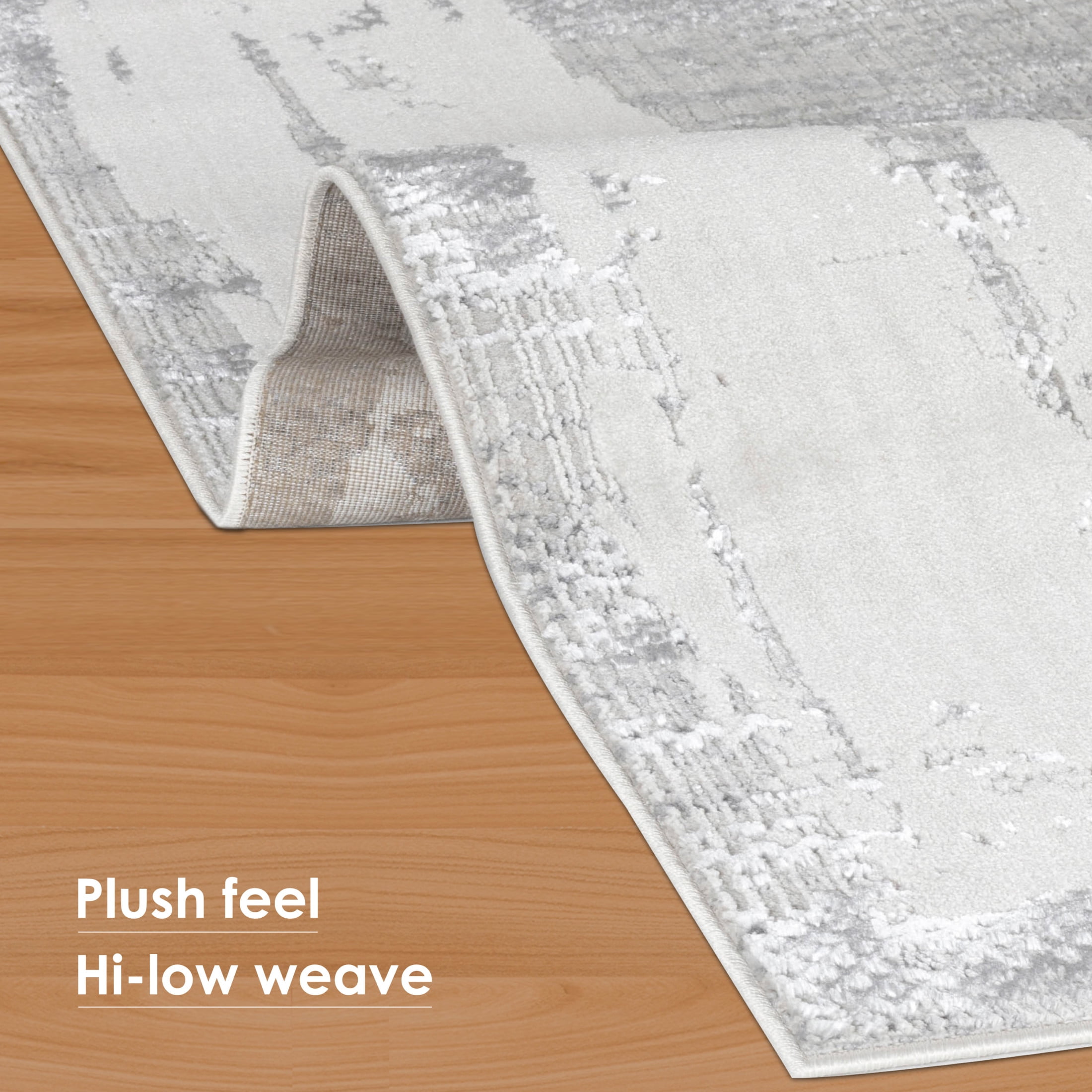 CHI Beaufort Border Grey 7'10" x 10' Area Rug