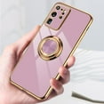 thumbnail image 4 of for Samsung Galaxy S20 Ultra 5G Case, Built-in 360° Rotation Ring Holder Magnetic Stand, Luxury Shiny Plating Edge Shockproof Electroplated Protective Cover (Purple/Golden), 4 of 12