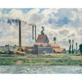 thumbnail image 3 of Pissarro, Camille 24x20 Black Modern Framed Museum Art Print Titled - Factory at Saint-Ouen-lAumone, 3 of 5