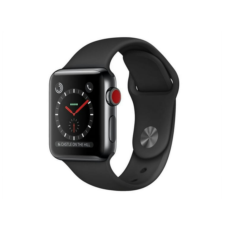 Apple Watch Series 3 GPS + Cellular, 38mm Space Gray Aluminum Case