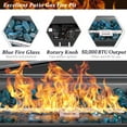 thumbnail image 3 of Vineego 43" Gas Fire Pit Table with Free Blue Fire 50,000 BTU Outdoor Heating All Weather Propane Fire Pit, 3 of 7