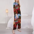 thumbnail image 3 of Hirioo Tropical Beach Candlelight for Women's Pajama Sets 2 Piece Pjs Women's Long-Sleeved Pajama Set Button Down Sleepwear,S-XXL-Medium, 3 of 7