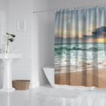 thumbnail image 3 of Surface de Plage Scène de Ciel Colorée (5) Rideaux de Douche Imperméables, Doublure de Rideau en Polyester Simple, Doublures de Rideau avec Crochets en Plastique 72x72 Pouces, 3 of 4