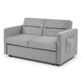 thumbnail image 4 of Lykos Loveseats Sofa Bed with Pull-out Bed，Adjsutable Back and Two Arm Pocket，Grey （54.5"x33"x31.5"）, 4 of 9