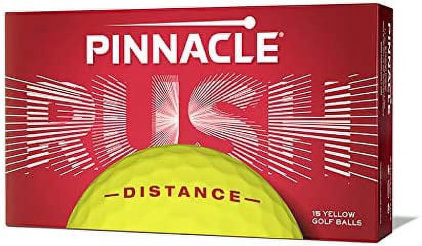 Pinnacle Rush Longer Distance Golf Balls, Yellow, 12 Pack
