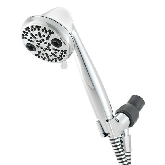 Oxygenics ETL Pommeau de Douche 87764 PowerFlow; à Main avec Tuyau de 72 Pouces; avec 5 Réglages de Pulvérisation; Débit de 1,8 Gallons par Minute; Diamètre Extérieur de 3-3/4 Pouces; Longueur de 9,33 Pouces; Blanc