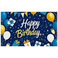 thumbnail image 3 of Blue Yellow Happy Birthday Banner with Balloons Party Supplies Decorations Backdrop Background for Birthday Party Celebration Photography Props Event Decor, 3 of 7