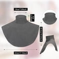 thumbnail image 2 of YEKEYI Turtleneck Dickey Extra Large Fake Collar Detachable Dickey Collar Half Mock Turtleneck for Men Women, 2 of 7