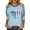 Blue #243, variant on Womens Independence Day Freedom Tshirt Liberty Red White and Blue Crew Neck Blouses Vintage Usa Star Stripes Freedom T-Shirts Printed Floral 3/4 Sleeve Tops Red M