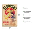 thumbnail image 2 of Eldorado Music Hall - Paris France - Vintage Music Poster by Jules Chéret - 8 x 12 inch Vintage Wood Art Sign, 2 of 4