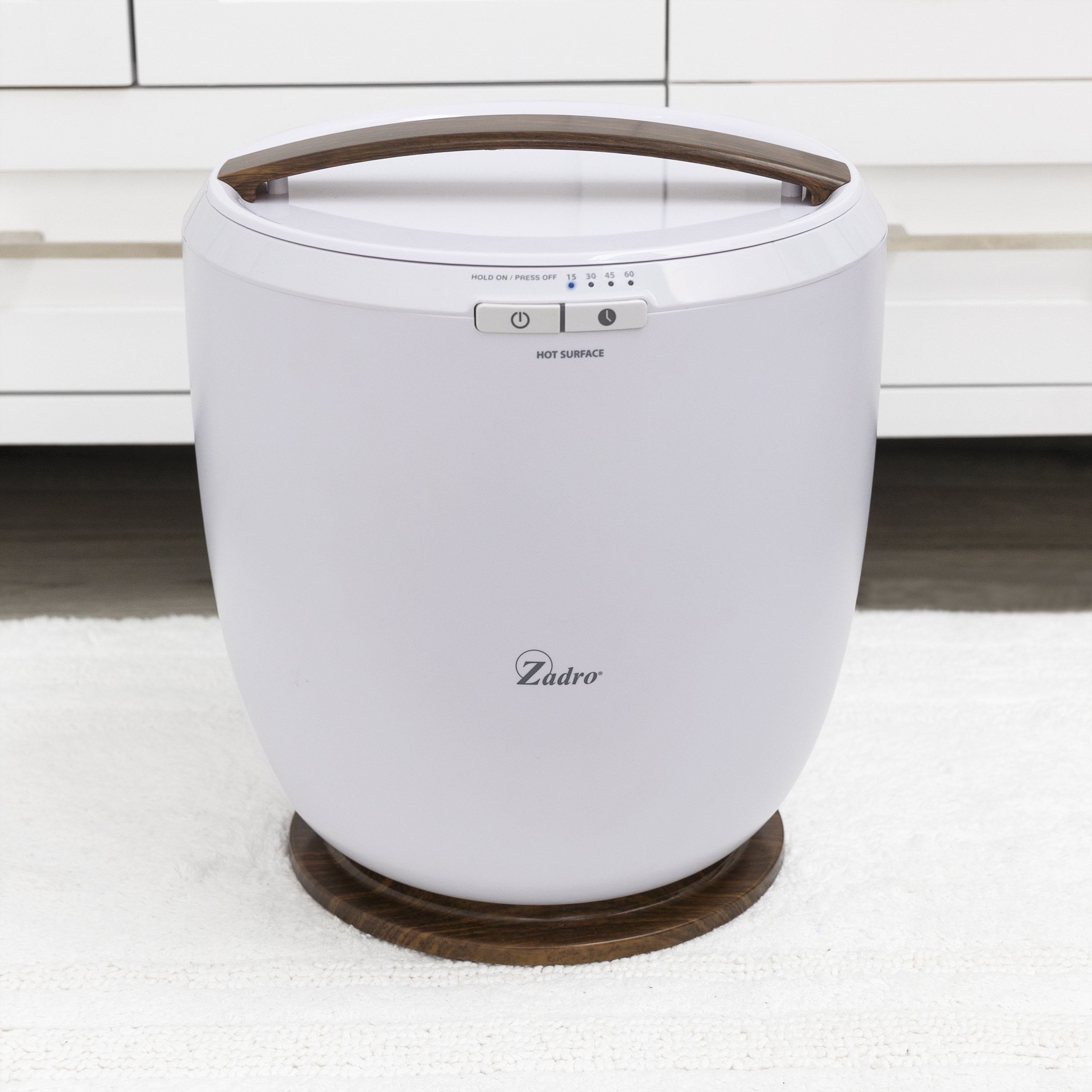 Zadro Countertop Bucket Towel Warmer Auto Shut Off 4 Timer Setting, Warm  40x70in Oversized Towel Bathrobe Blanket PJs (White/Oak Countertop) -  Walmart.com