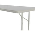 thumbnail image 2 of Correll 30"W x 72"D Melamine Top Folding Table in Gray Granite, 2 of 7
