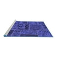 thumbnail image 2 of Ahgly Company Machine Washable Indoor Rectangle Patchwork Blue Transitional Area Rugs, 4' x 6', 2 of 4