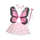 thumbnail image 2 of Conjunto de disfraz de hada para niñas, decoración de ropa, alas de mariposa para Halloween y carnaval. Falda de puntos, 2 of 9
