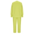 thumbnail image 5 of Travel Outfits for Women 2 Piece New Casual Sets for Women Fall Travel Outfits Sweatsuit 2 Piece Set Crewneck Sweatshirt and Sweatpants Suit Yellow 3XL, 5 of 8