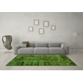 thumbnail image 3 of Ahgly Company Indoor Round Abstract Green Modern Area Rugs, 6' Round, 3 of 4
