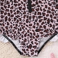 thumbnail image 7 of HAYIMI Child Swimwear Girls Swimsuit With Leopard Print And Ruffle Hem Side Zipper Design For Beach Pool Classic Summer Kids Bathing Suit, 7 of 7