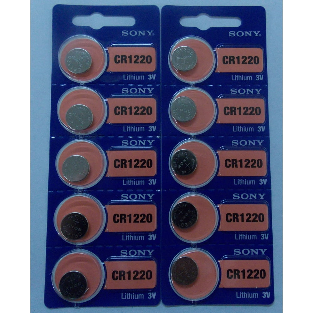Sony CR1220 3V Lithium Coin Battery 10 Pack + 30 Off!