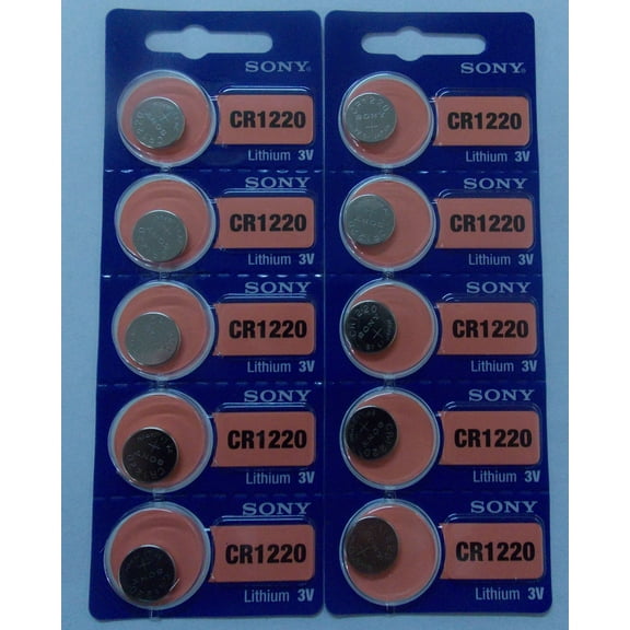 Sony Murata CR1220 3V Lithium Coin Battery - 10 Pack + 30% Off!