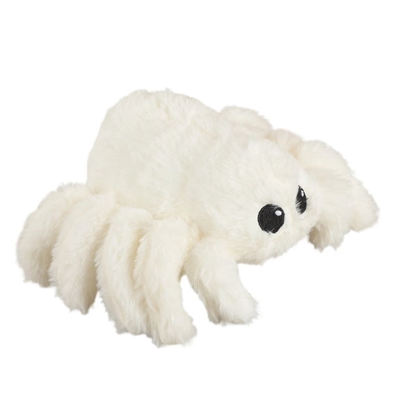 Realistic Plush Spider Toy, Soft Stuffed Creature for & Adults - Cute Crawling Animal for Decor, Party & Collectors (White)
