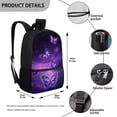 thumbnail image 5 of Yuyamidu Purple Butterfly Backpack for Girls 6-8 Years Old Middle School Bookbags Kids Book Bag Primary School Bag Kid School Backpacks for Elementary, 5 of 6