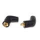 thumbnail image 2 of Auricular de ángulo DIY Pin macho de transferencia de señal izquierda y derecha para auriculares SE215 / SE315 / SE425 / SE535 / UE900 negro Sunnimix Conector de bricolaje para auriculares, 2 of 6