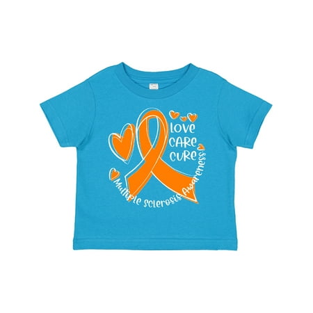 

Inktastic Love Care Cure Multiple Sclerosis Awareness Orange Ribbon Boys or Girls Toddler T-Shirt
