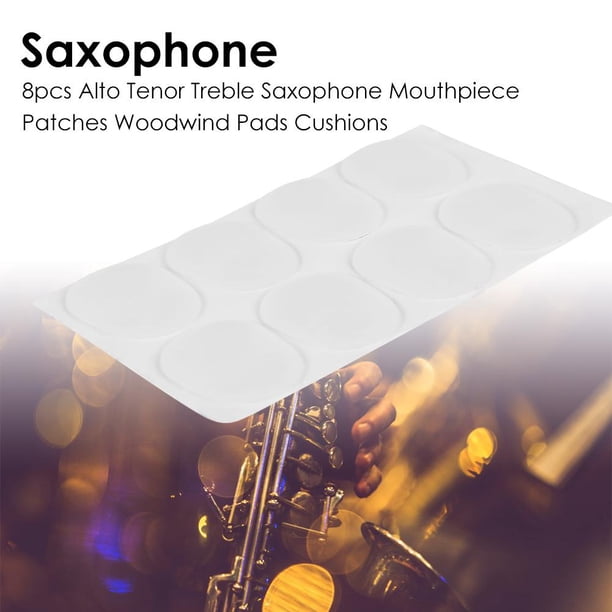 8 piezas de parches de boquilla de saxofón alto tenor agudos almohadillas de viento de madera (0,8mm) Likrtyny Accesorios para instrumentos musicales