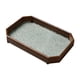 thumbnail image 4 of Bandeja de almacenamiento de vidrio para baño, escritorio, solución de almacenamiento, organizador, tocador de maquillaje, cajón Marrón oscuro poligonal, 4 of 9