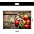 thumbnail image 2 of Placemats Set of 4,Red Apple Wood,Washable Burlap Woven Heat Resistant Placemat for Dinning Table,Farmhouse,Outdoor,18X12 Inch, 2 of 5