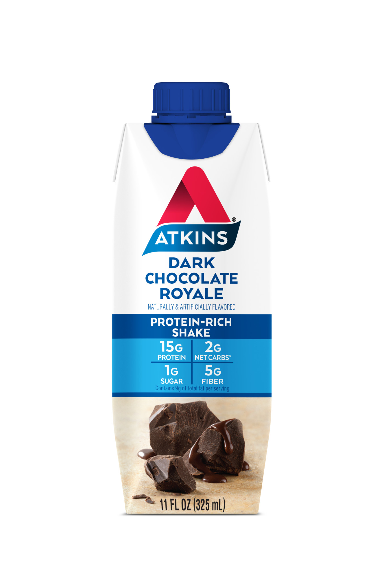 Atkins Dark Chocolate Royale Protein Shake, High Protein, Low Carb, Keto Friendly, Gluten Free, 11fl oz, 4 Ct - image 2 of 8