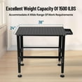 thumbnail image 3 of Garvee Welding Table 36"x19", 5/8-inch Fixture Holes Steel Welding Workbench Table, 1200lbs Load Capacity Welding Table Portable Work Bench, 3 of 8