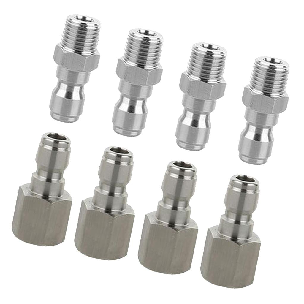 4x Solid Release Coupler Adapter 3.2cm High Pressure Washer Pipe Connection 
