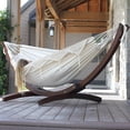 thumbnail image 5 of Vivere Hamac Double pour 2 Personnes en Coton avec Support en Pin Massif, Naturel avec Franges, 5 of 5