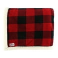 thumbnail image 3 of LazyOne Soft Polyester Sherpa Throw Blanket, Plaid and Animal Designs, One Size (Moose Plaid), 3 of 6