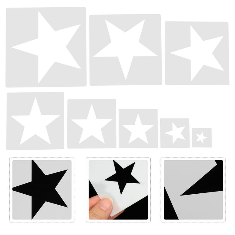  Geometric Stencils for Crafts Reusable Dots Star