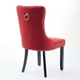 thumbnail image 6 of Miniyam Dining Chair Set of 2, High-end Tufted Velvet Upholstered, Wine Red, 6 of 8
