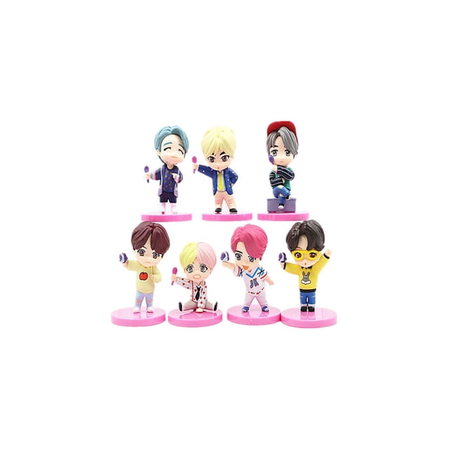 Set de minimuñecas BTS Bangtan Boys de PVC de 7 piezas
