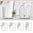 thumbnail image 5 of Swag Valance Curtains for Windows, White Daisy Light Filtering Kitchen Curtains, Spring Floral Elegant Farmhouse Botanical Bees Window Treatment Valances for Living Room, 36x45 - 2 PCS, 5 of 9