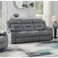 thumbnail image 2 of Luxurious Style Living Room 2pc Motion Reclining Sofa Loveseat Set Dark Gray Velvet W/ USB Port, 2 of 10