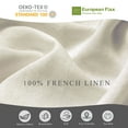 thumbnail image 4 of 100% Pure Linen Duvet Cover with Button Closure and Corner Ties Soft & Breathable - Cream King/Cal King, 4 of 7