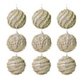 thumbnail image 5 of PPgejGEK Champagne-colored Sparkling Sequin Christmas Ball Ornaments Set 3 Pieces Glitter Tree Decoration for Festive Home Party Gift, 5 of 9